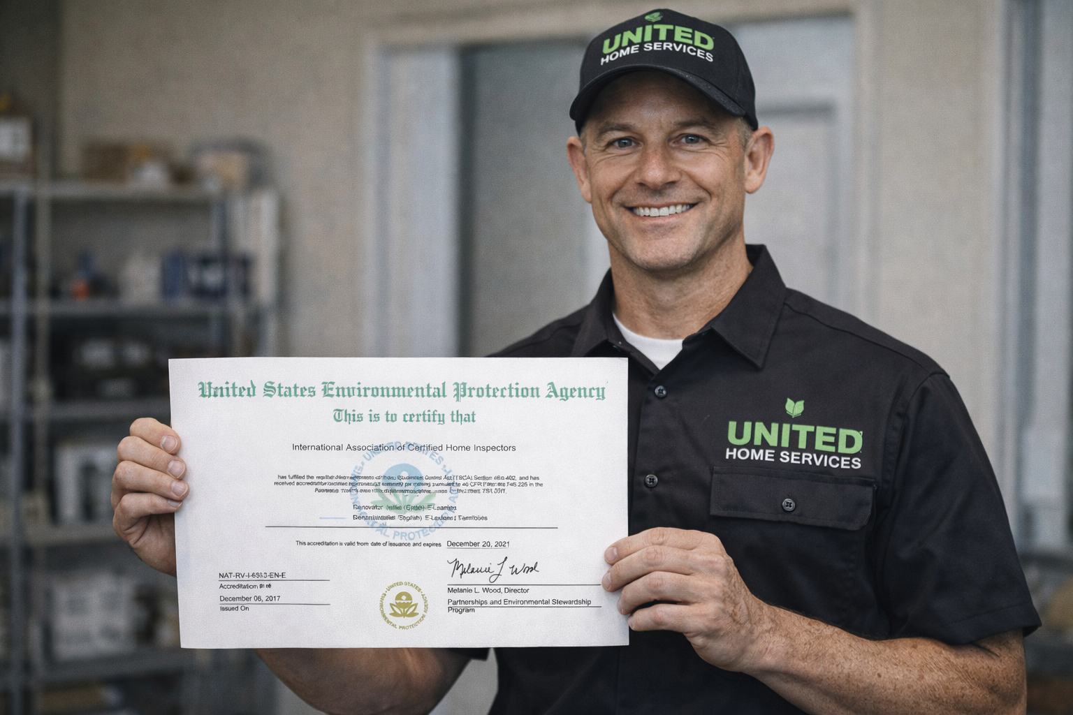 Certified technician with EPA certificate